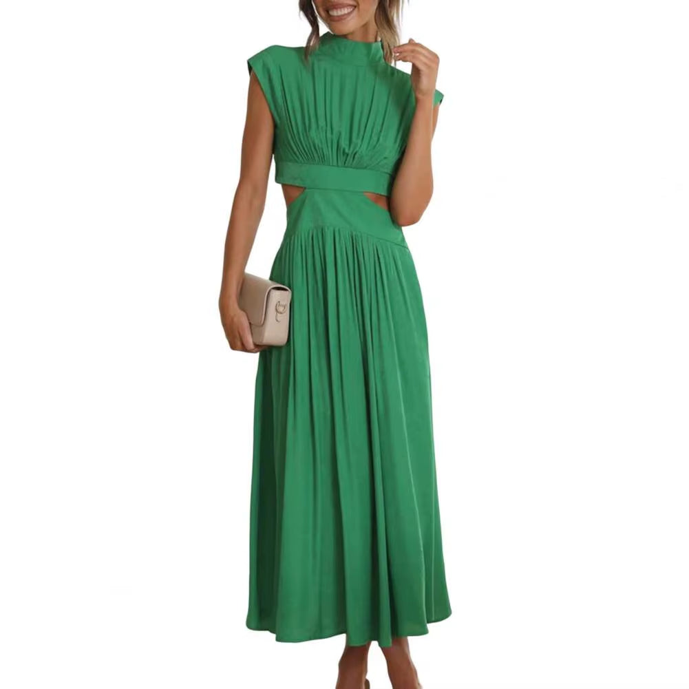 Effortless Grace: Elegant Casual Ruched Long Dress