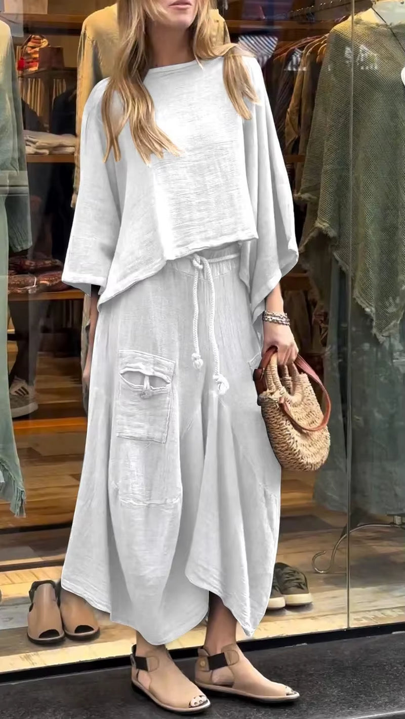 StyleMuse: Autumn Lace-Up Skirt Set for Effortless Elegance